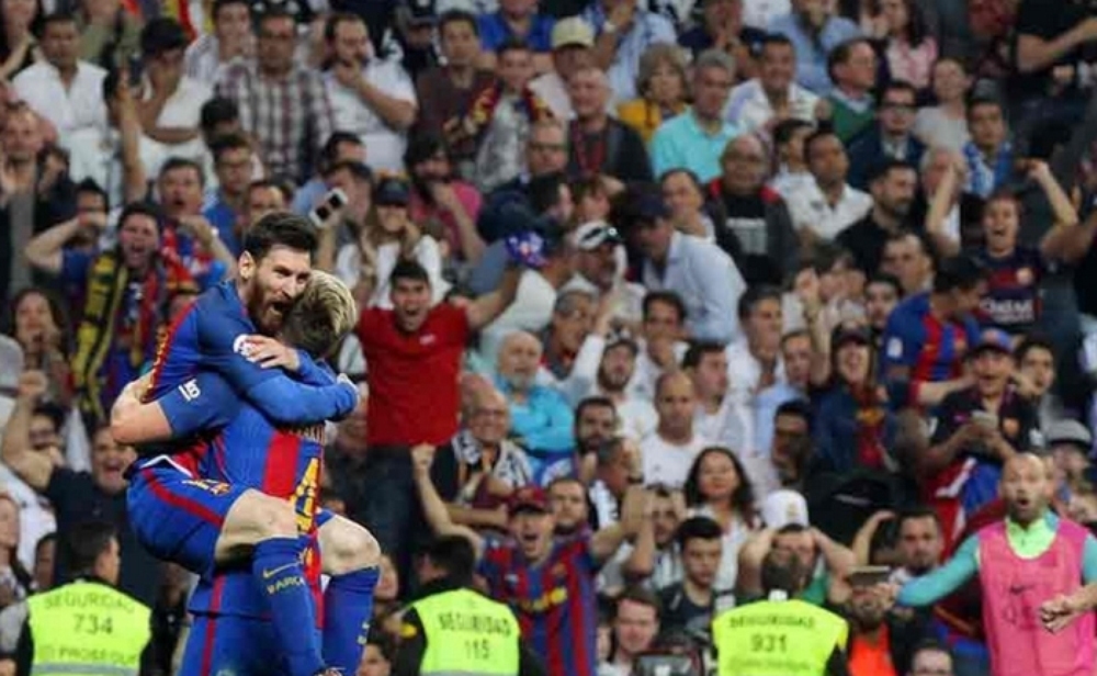 كلاسيكو ريال مدريد وبرشلونة في البيرنابيو