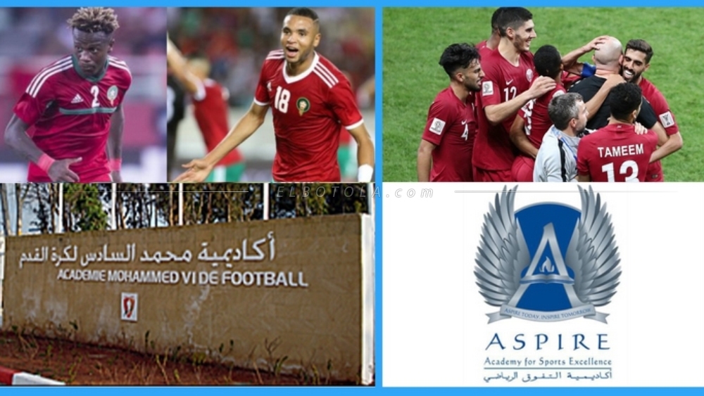 أكاديمية أسباير (منتخب قطر) وأكاديمية محمد السادس (منتخب المغرب)