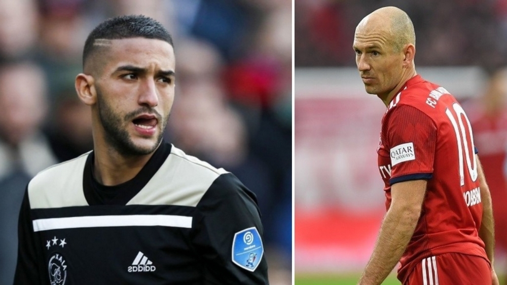 لاعب بايرن ميونيخ روبن ونجم أياكس حكيم زياش