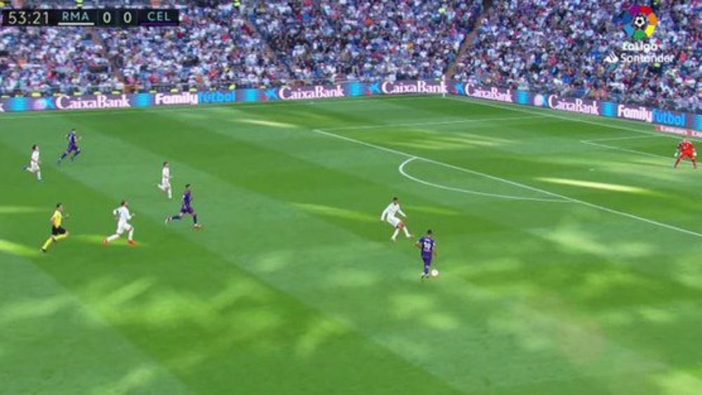 بوفال في مباراة ريال مدريد وسيلتا فيجو في الليجا