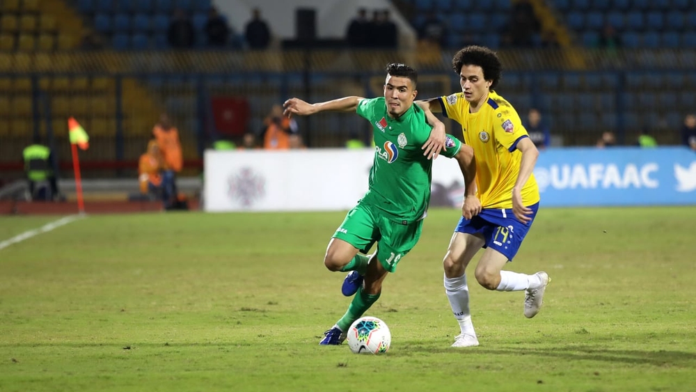 من مباراة الإسماعيلي المصري والرجاء الرياضي في نصف نهائي كأس محمد السادس للأندية الأبطال - فيروس كورونا