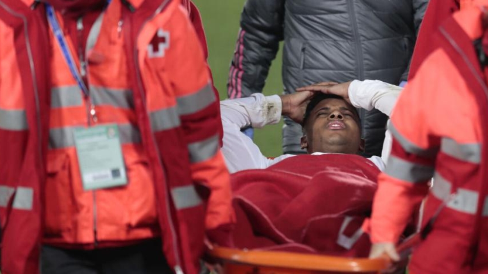 لحظة خروج رودريغو مصابا أمام غرناطة