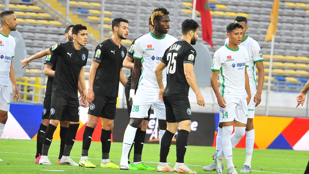من مباراة نصف النهائي بين الرجاء الرياضي وبيراميدز