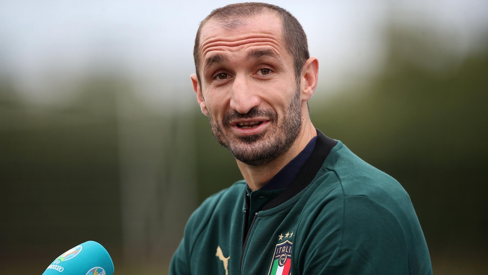 لاعب منتخب إيطاليا جورجيو كيليني / نهائي كأس أمم أوروبا ضد إنجلترا