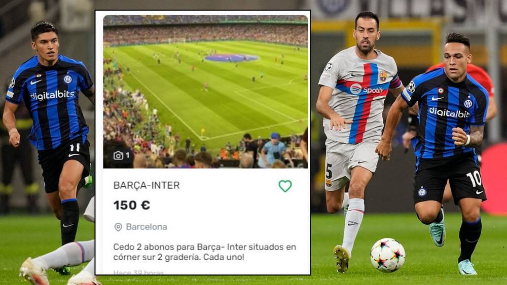 مشجعو برشلونة يعرضون تذاكر مباراة الإنتر للبيع والنادي يخشى تكرار سيناريو تفويت عدد كبير من المقاعد للضيوف في الكامب نو
