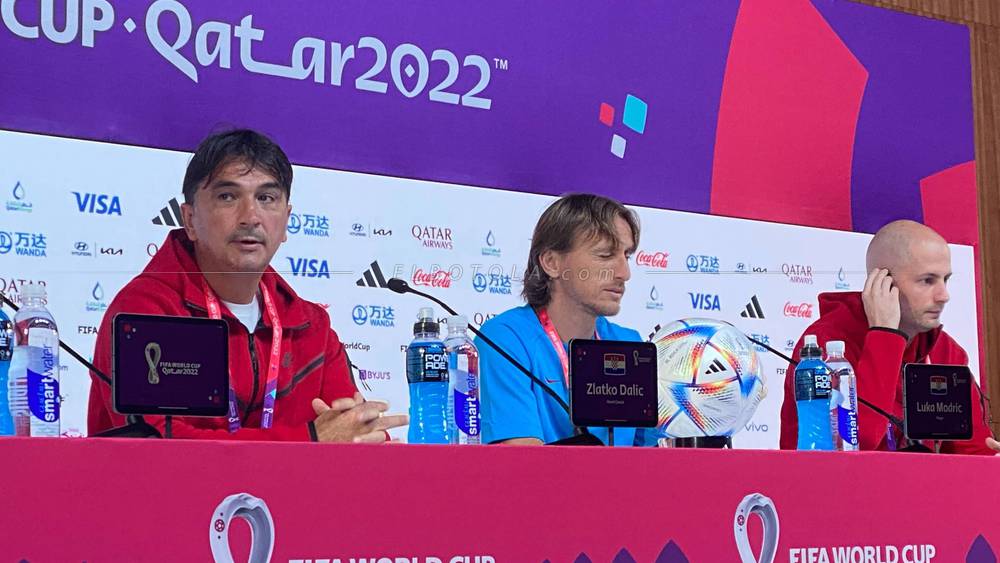 زلاتكو داليتش ولوكا مودريتش في الندوة الصحفية