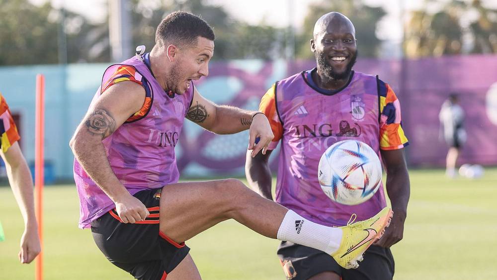 روميلو لوكاكو يشارك في التداريب الجماعية لمنتخب بلجيكا لليوم الثاني تواليا استعدادا لمواجهة المغرب