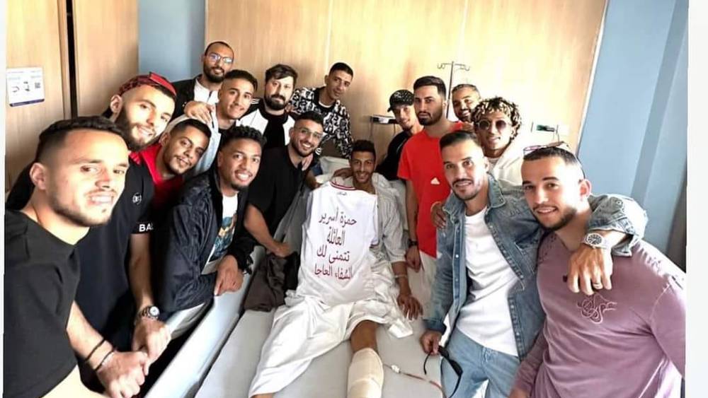 من زيارة لاعبي الوداد لحمزة أسرير