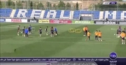 زيدان يتلاعب بسيرجو راموس خلال التداريب