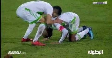 هدف التعادل للجزائر في مرمى نيجيريا