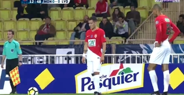 هدف موناكو الأول  في مرمى أولمبيك ليون