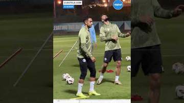 خاص/ المغربيان محمد الشيبي ووليد الكرتي من آخر حصة تدريبية لبيراميدز قبل مواجهة نهضة بركان  🏆⚽